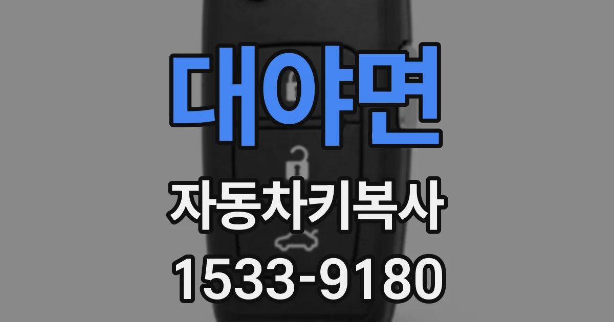 대야면 자동차키복사
