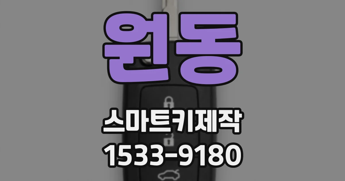 원동 스마트키제작