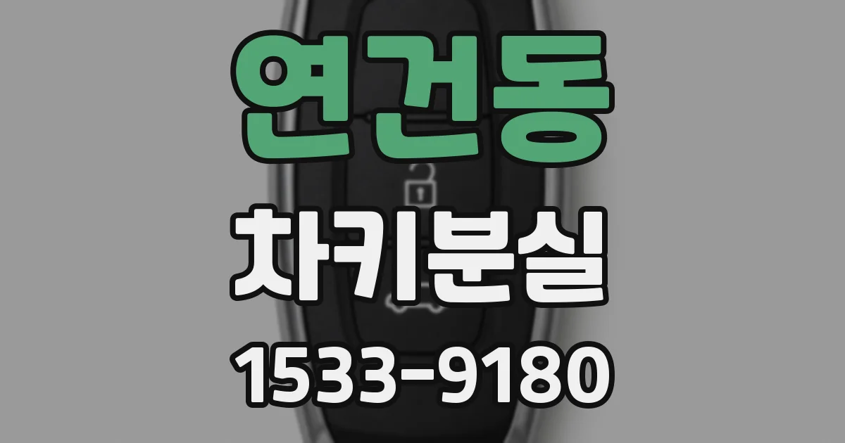 연건동 차키분실
