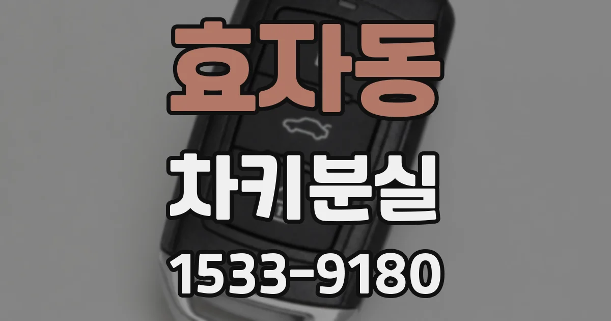 효자동 차키분실