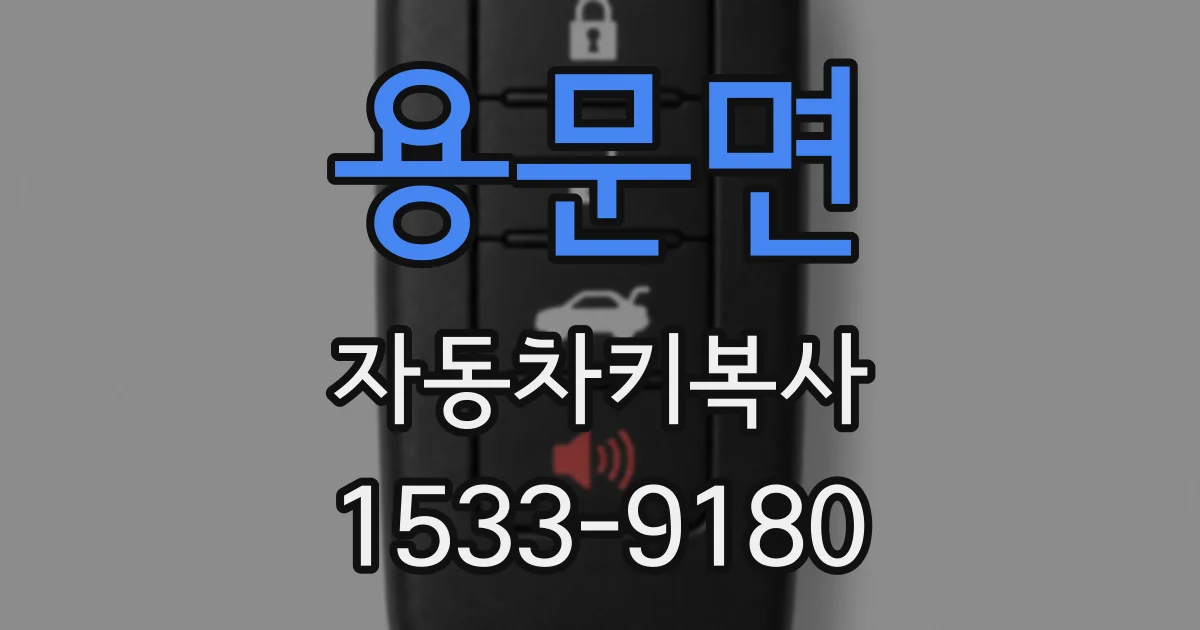 용문면 자동차키복사