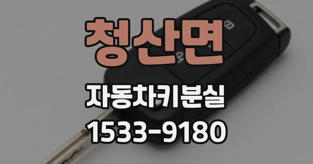 청산면 자동차키분실