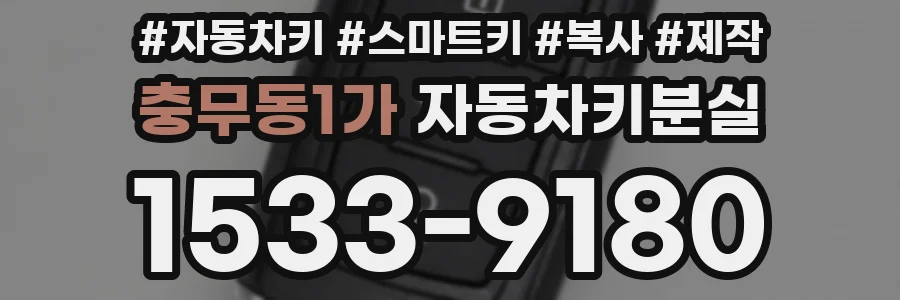충무동1가 자동차키분실