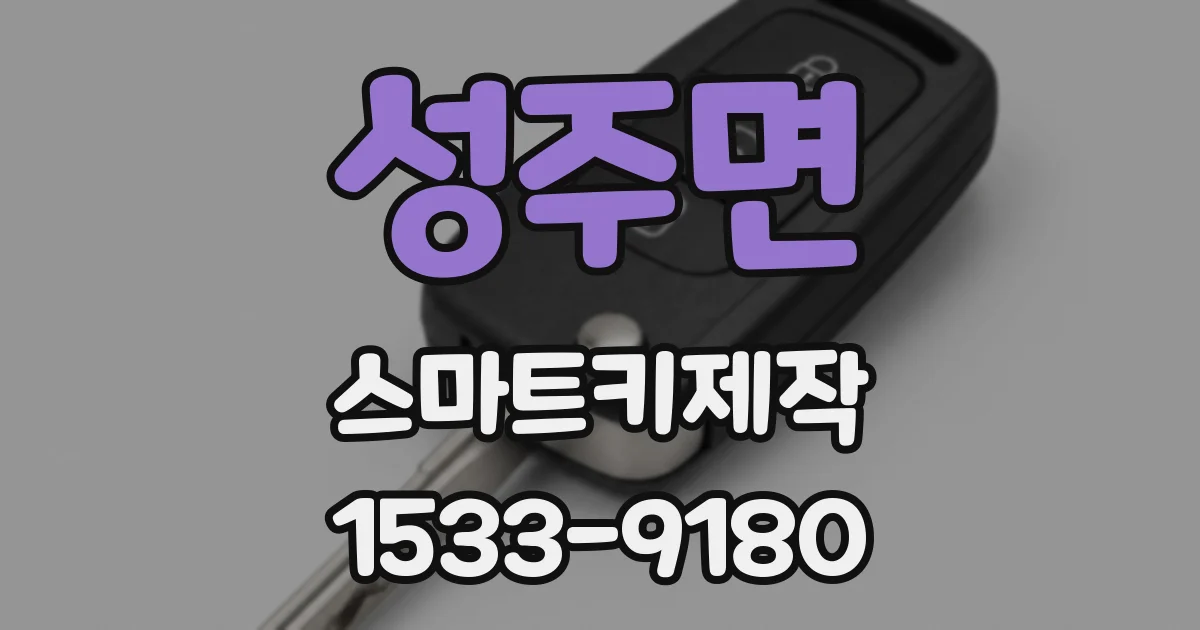 성주면 스마트키제작