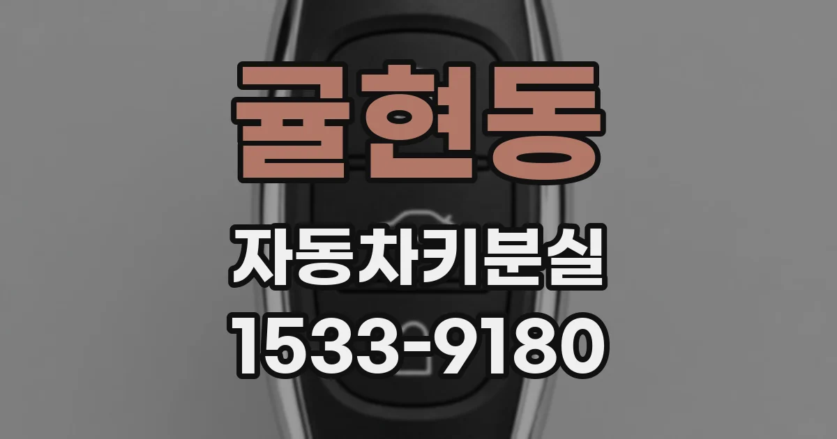 귤현동 자동차키분실