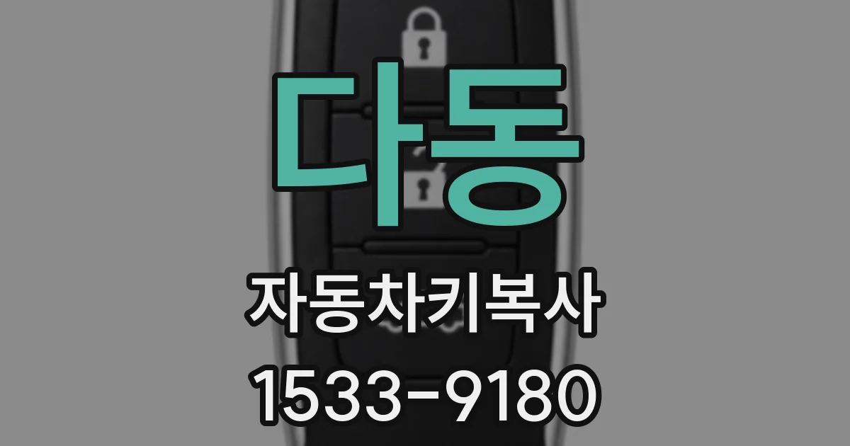다동 자동차키복사