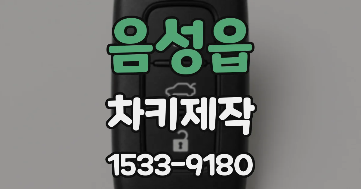 음성읍 차키제작