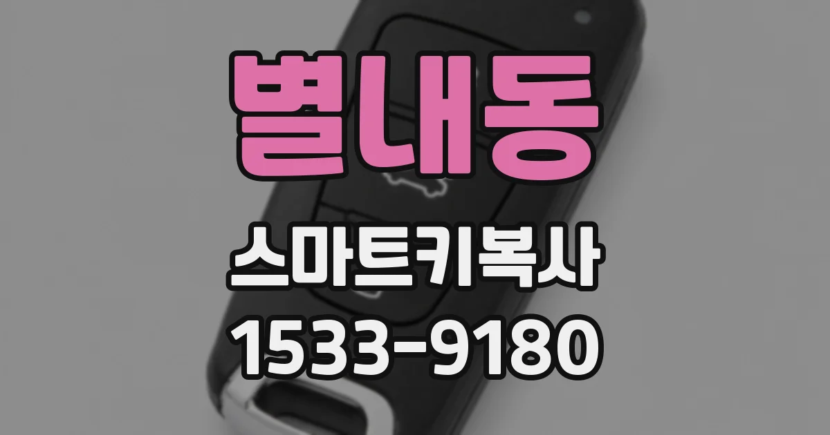 별내동 스마트키복사