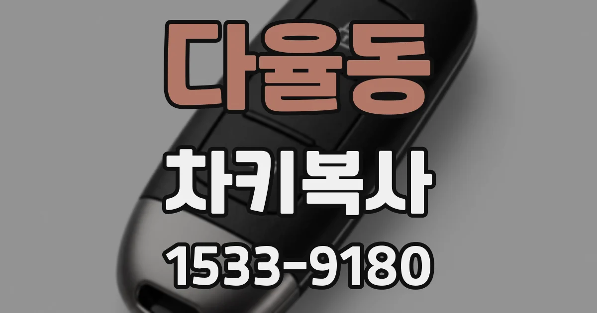 다율동 차키복사