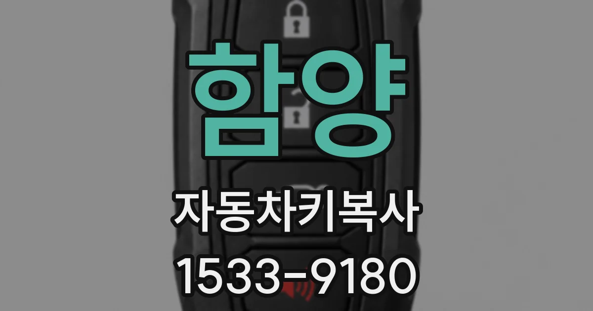 함양 자동차키복사