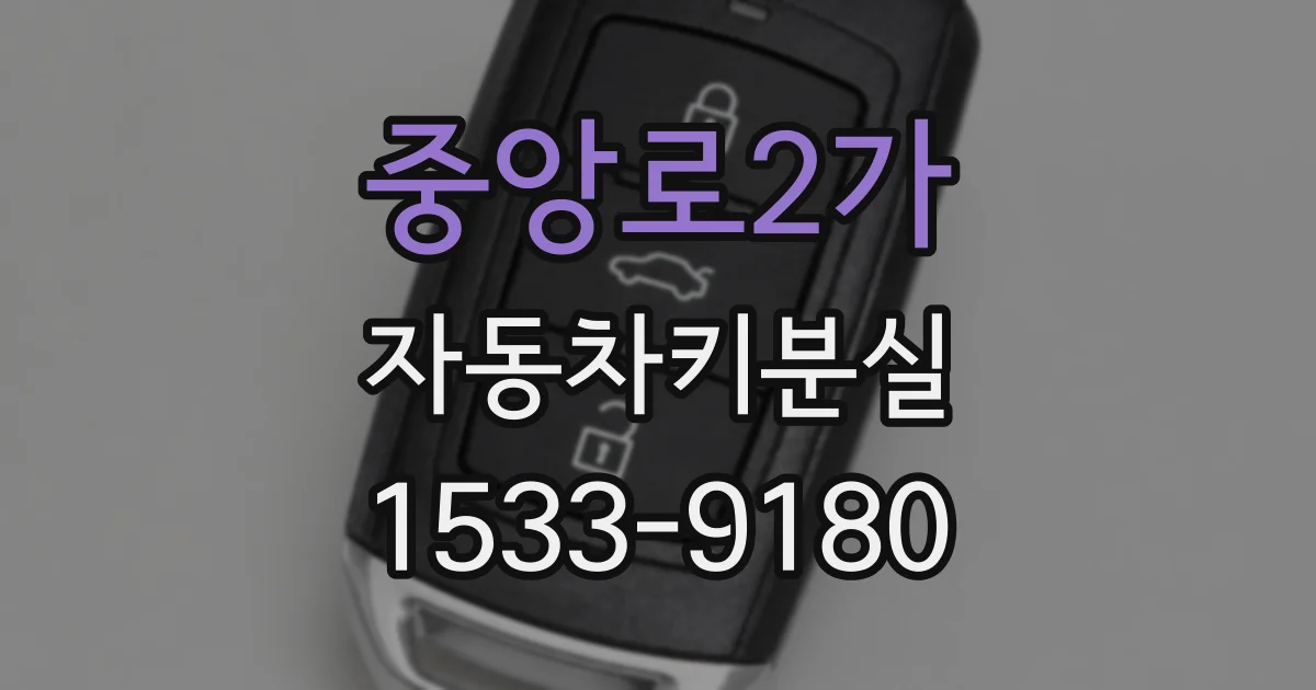 중앙로2가 자동차키분실