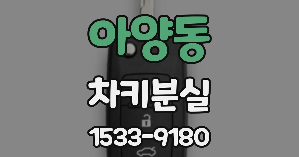 아양동 차키분실