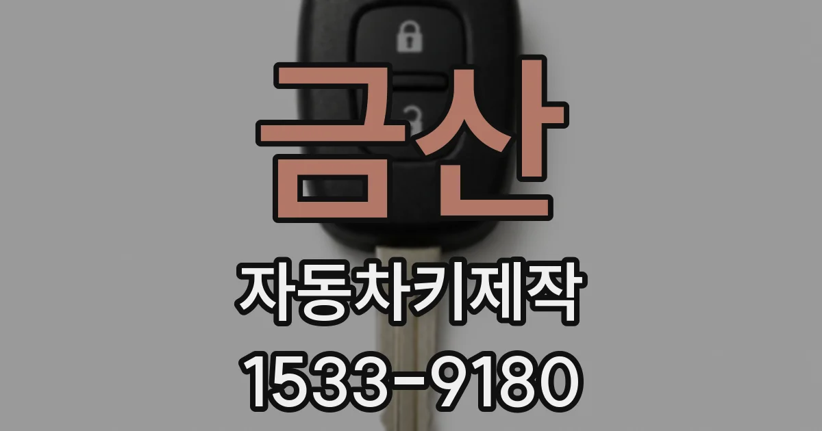 금산 자동차키제작