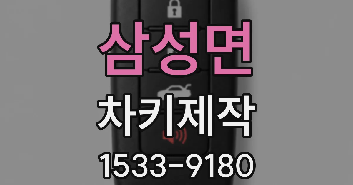 삼성면 차키제작