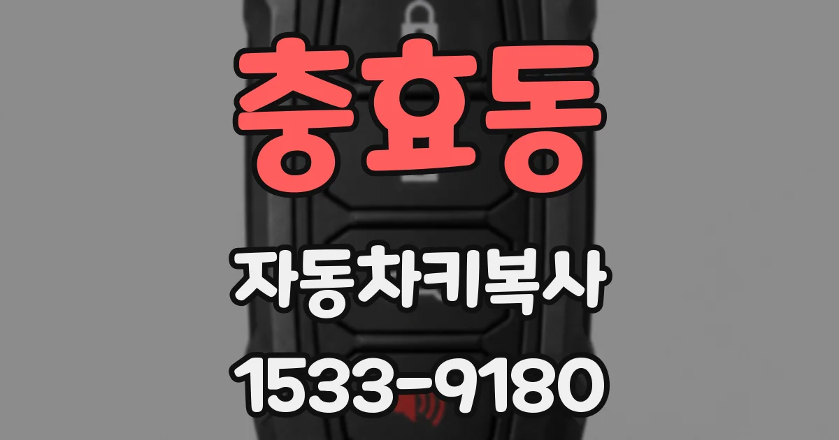 충효동 자동차키복사