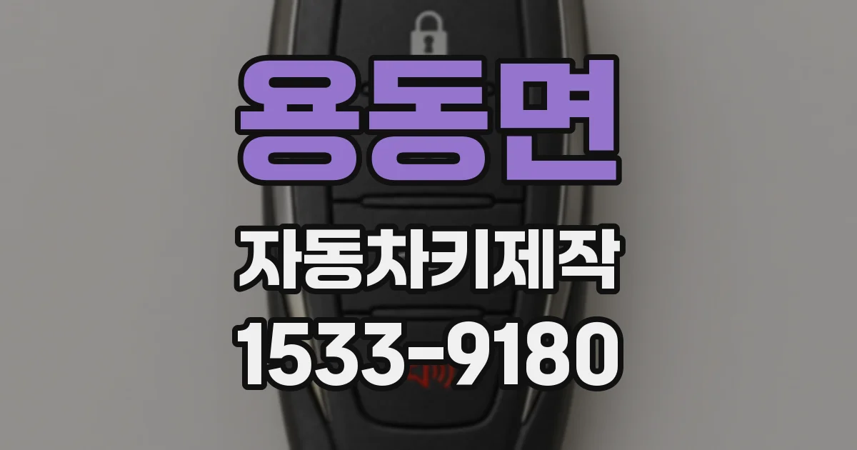 용동면 자동차키제작
