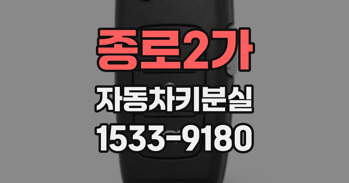 종로2가 자동차키분실