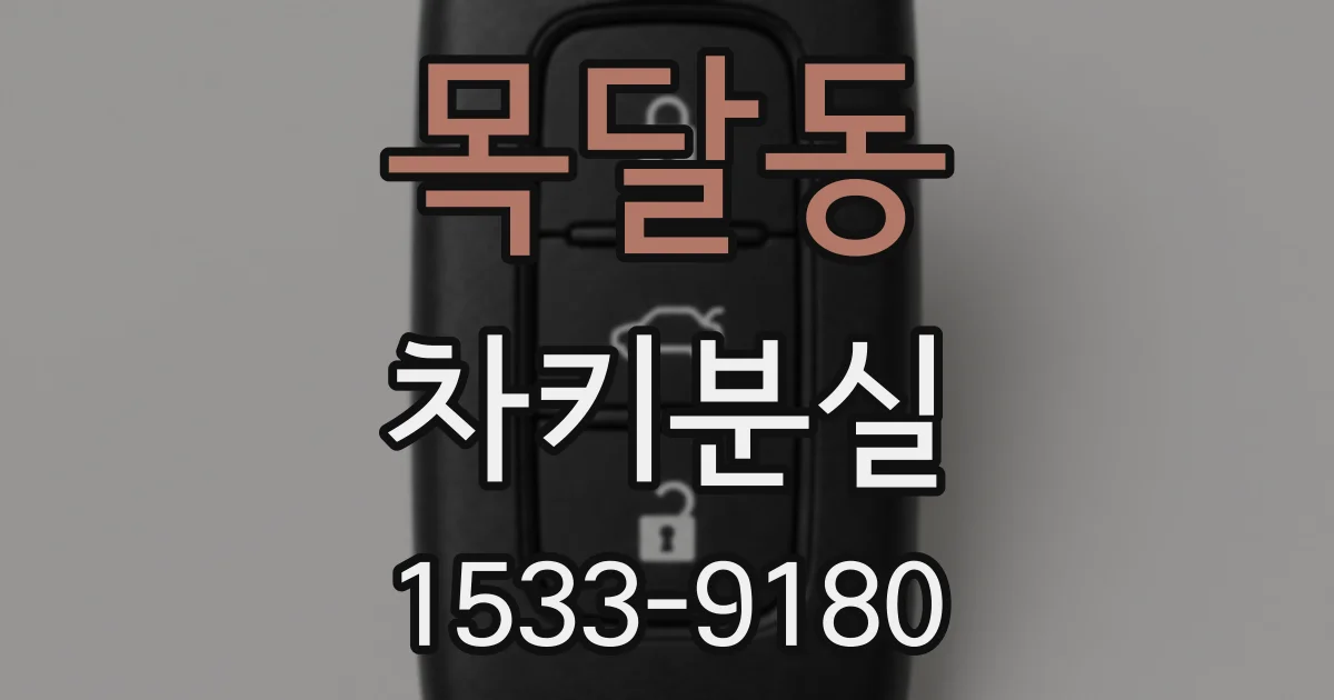 목달동 차키분실