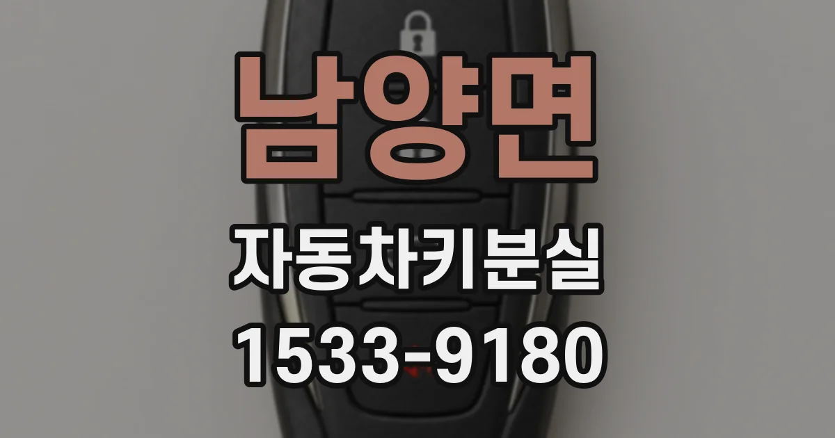 남양면 자동차키분실