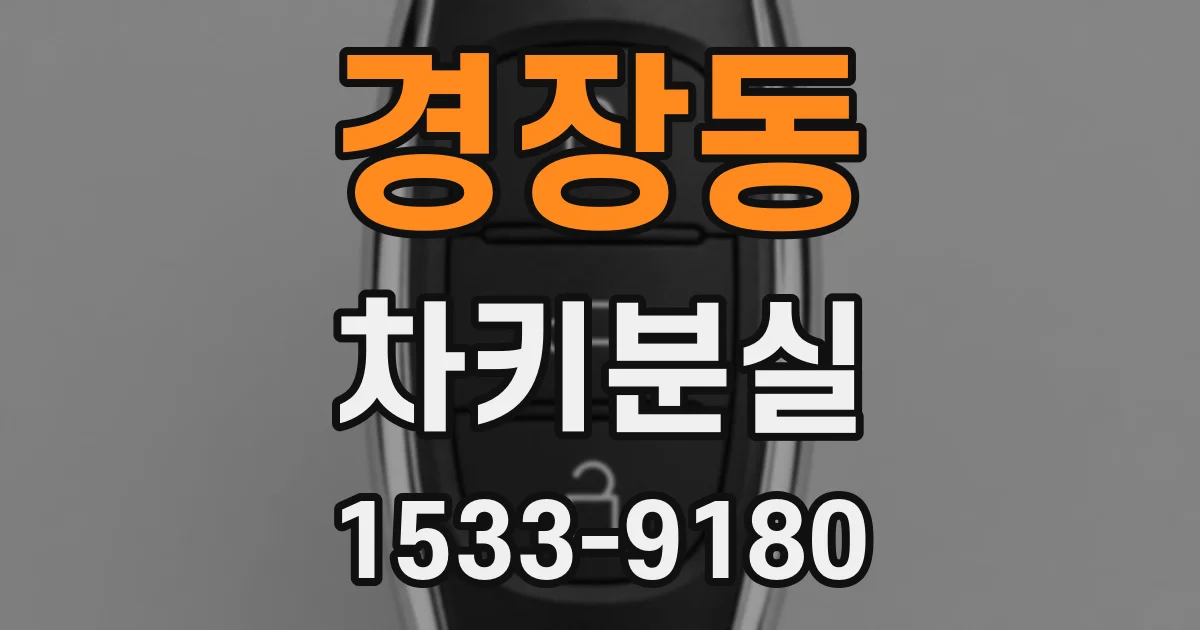경장동 차키분실