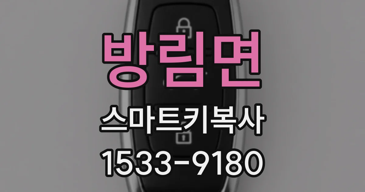 방림면 스마트키복사