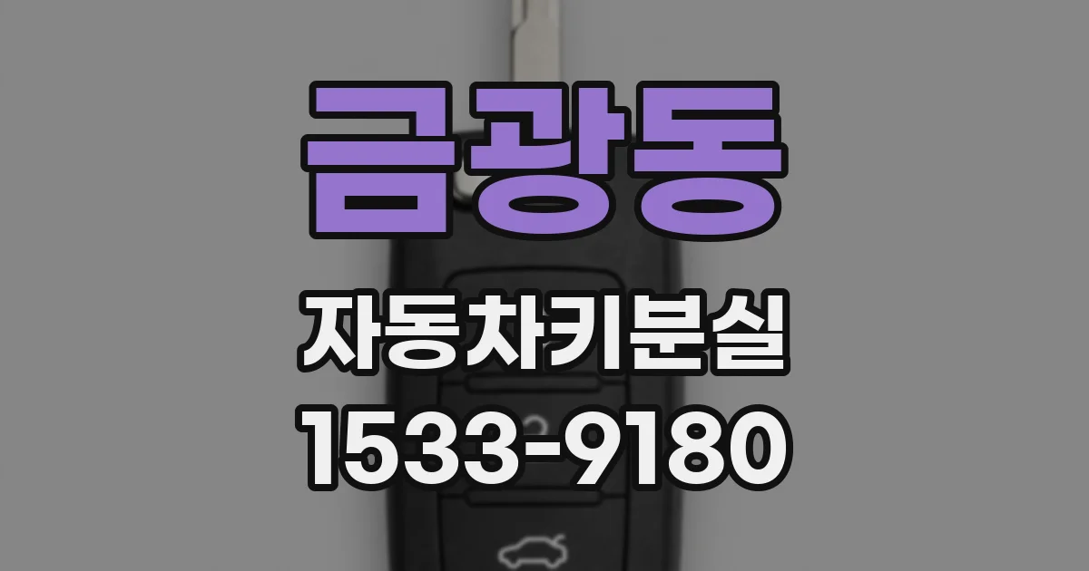 금광동 자동차키분실