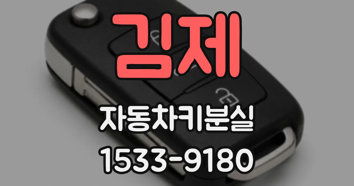 김제 자동차키분실