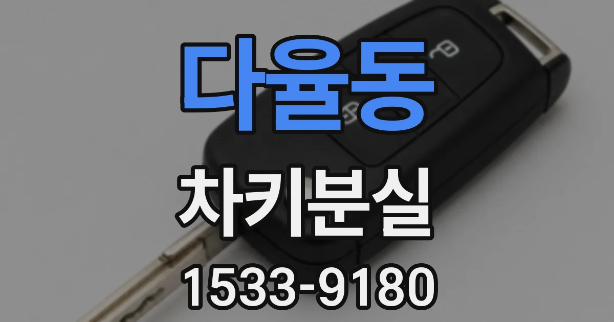 다율동 차키분실