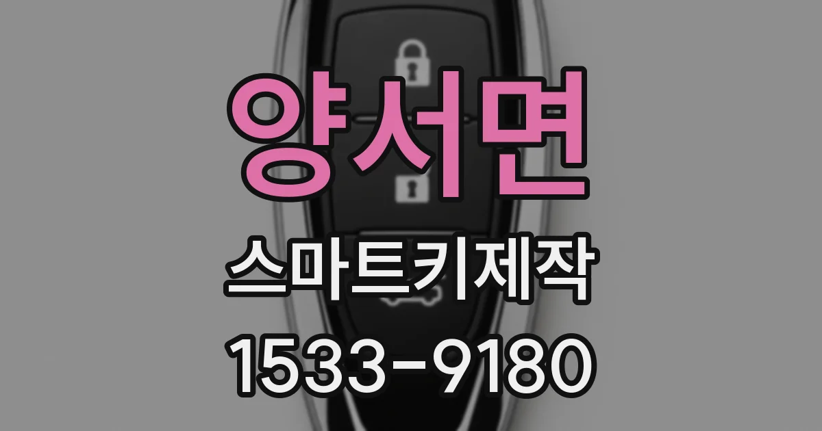 양서면 스마트키제작
