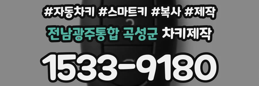 전남광주통합 곡성군 차키제작