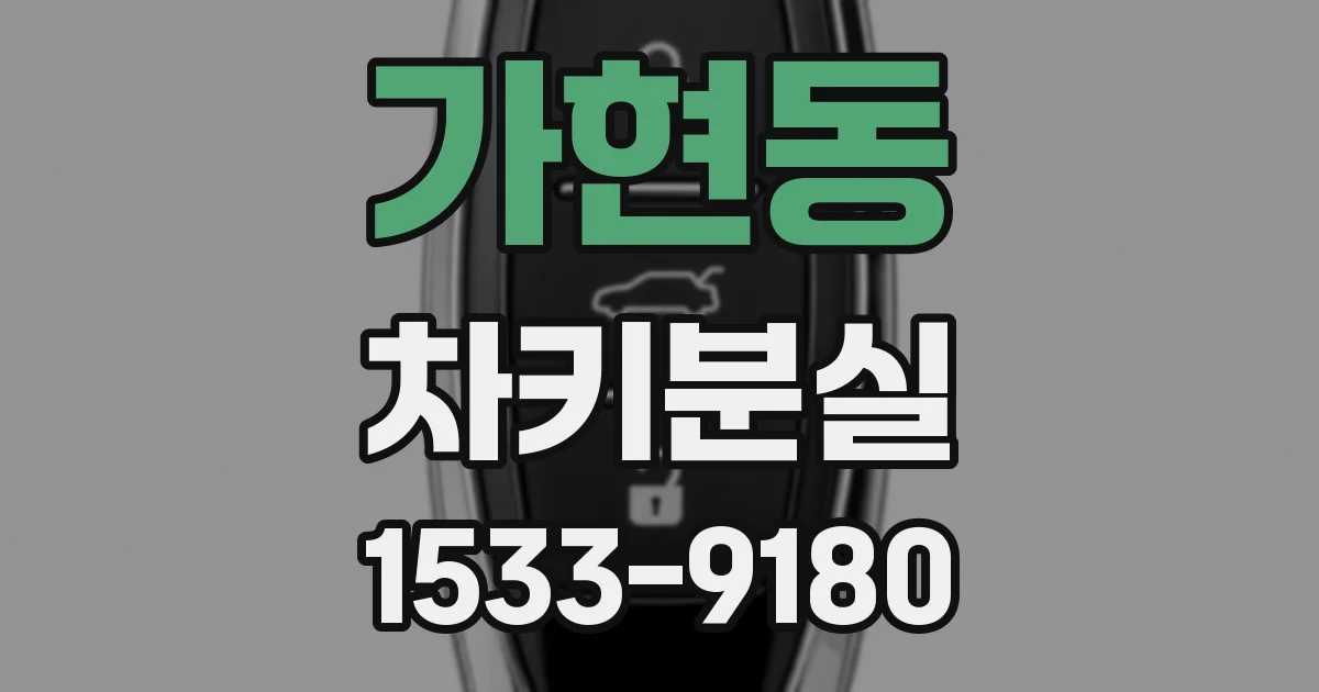 가현동 차키분실
