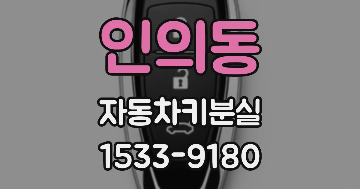 인의동 자동차키분실