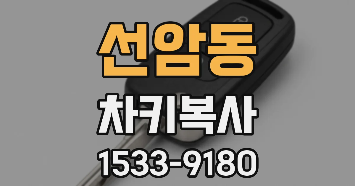 선암동 차키복사