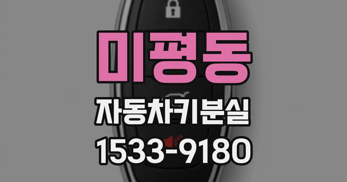 미평동 자동차키분실