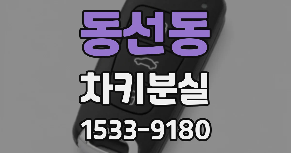 동선동 차키분실