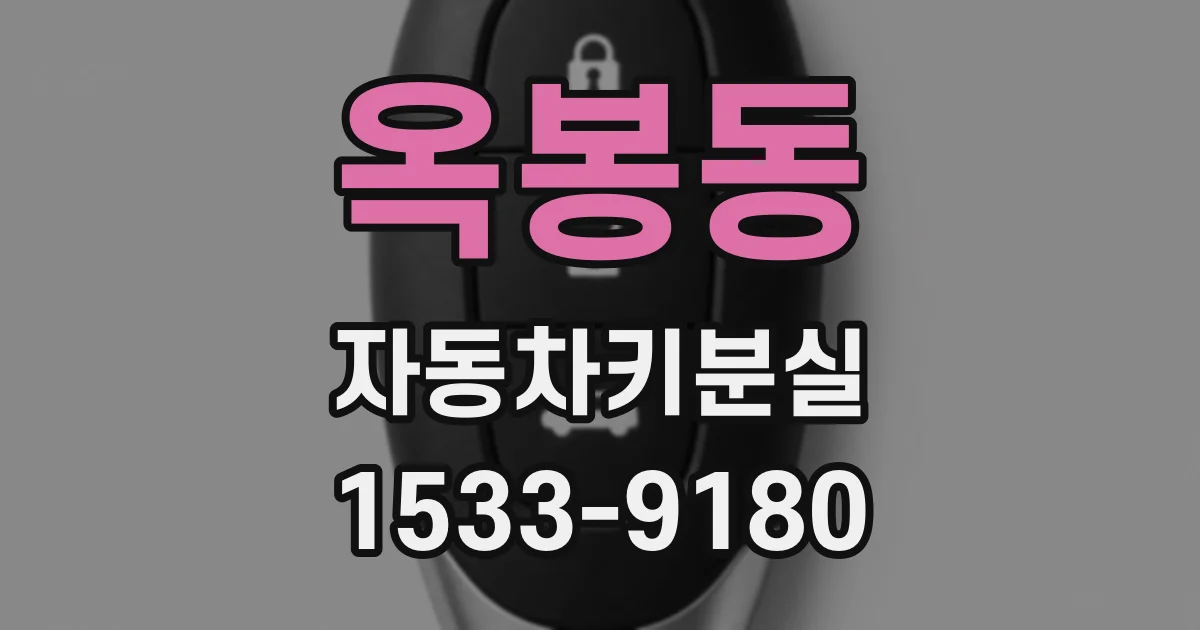 옥봉동 자동차키분실