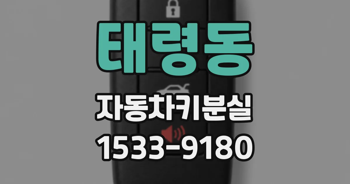 태령동 자동차키분실