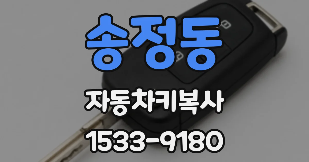 송정동 자동차키복사