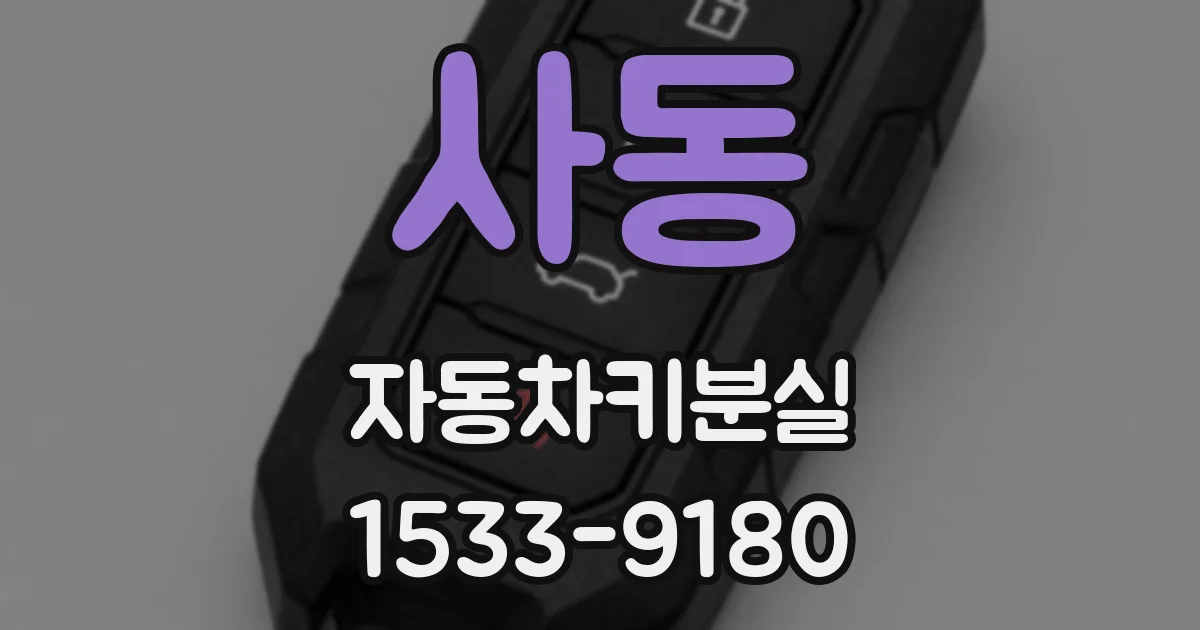 사동 자동차키분실