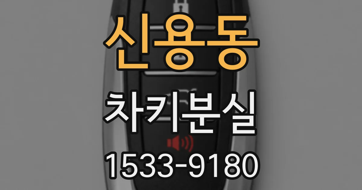 신용동 차키분실