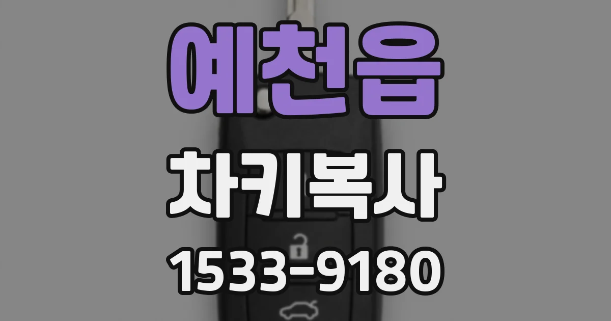 예천읍 차키복사