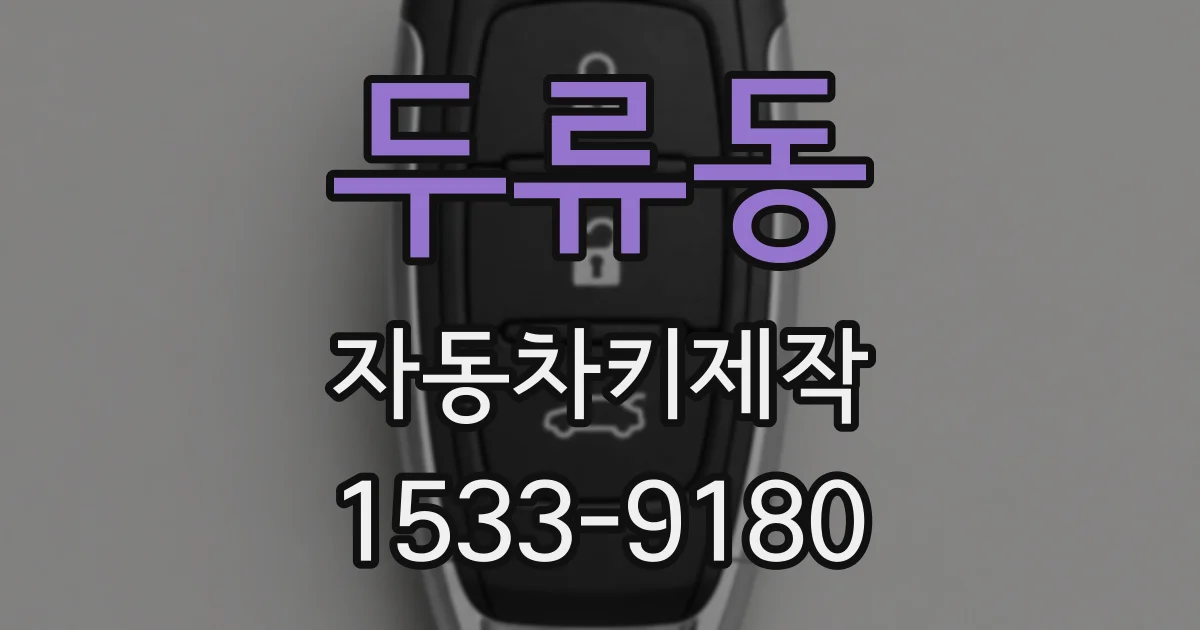 두류동 자동차키제작