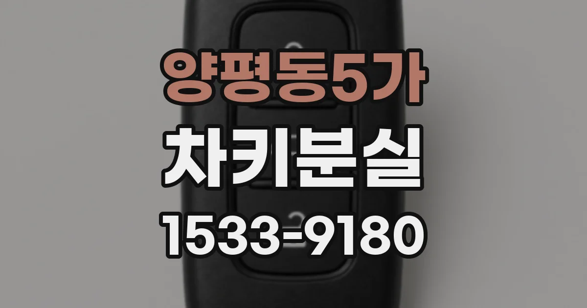 양평동5가 차키분실