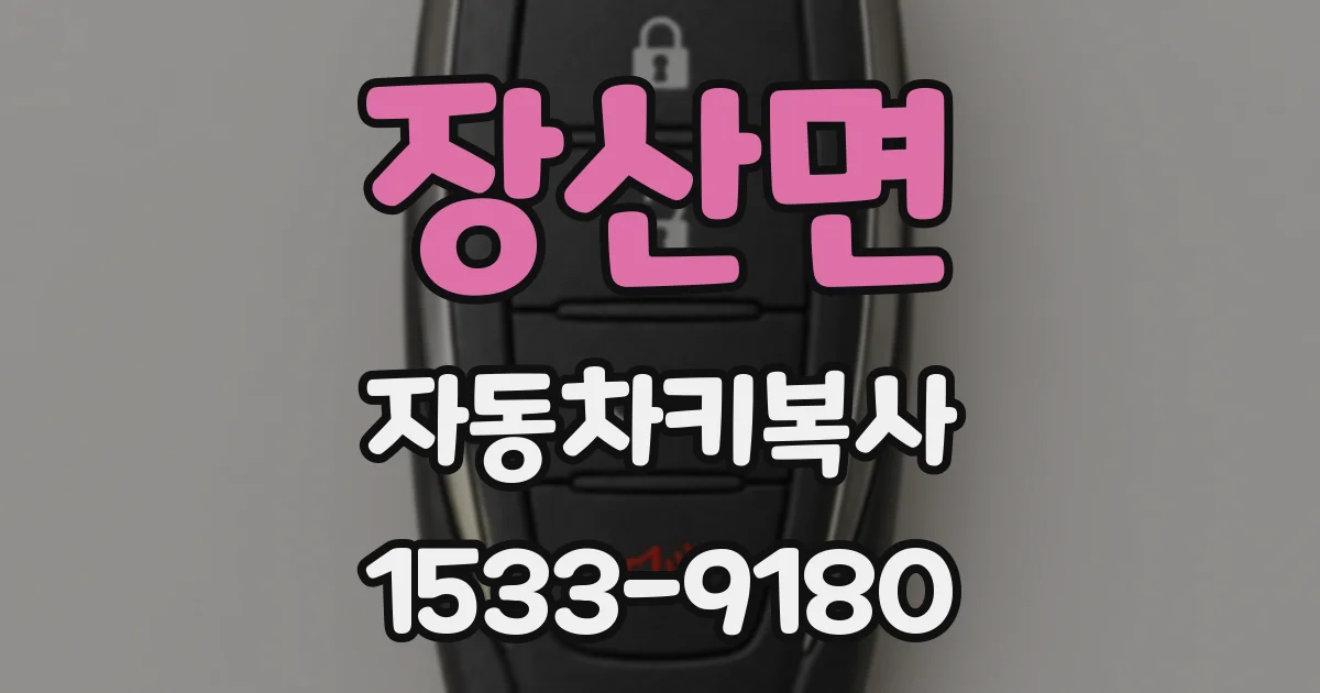 장산면 자동차키복사