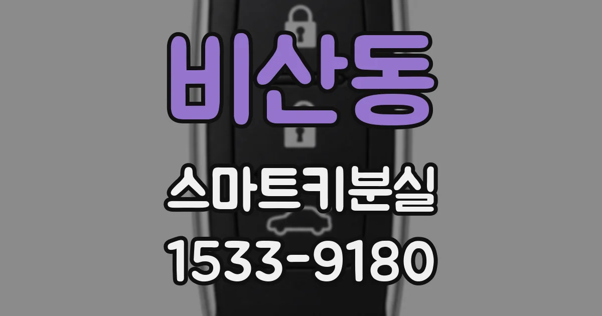 비산동 스마트키분실