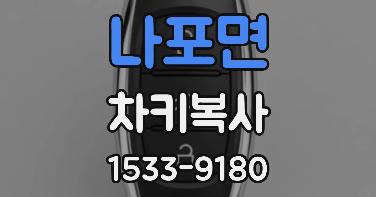 나포면 차키복사