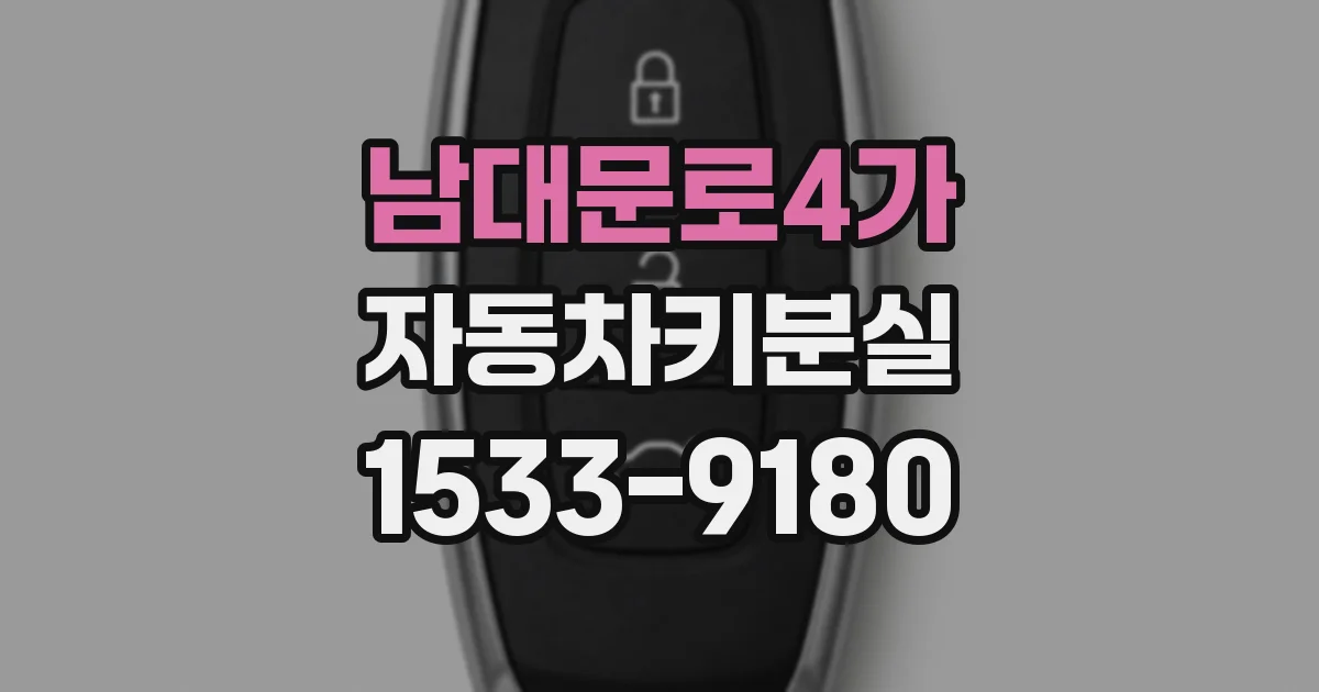 남대문로4가 자동차키분실