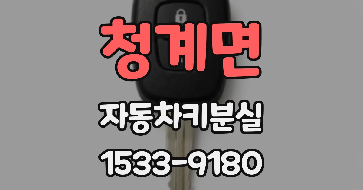 청계면 자동차키분실