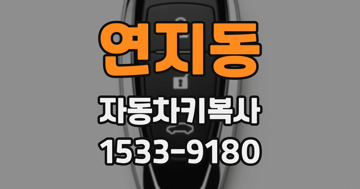 연지동 자동차키복사