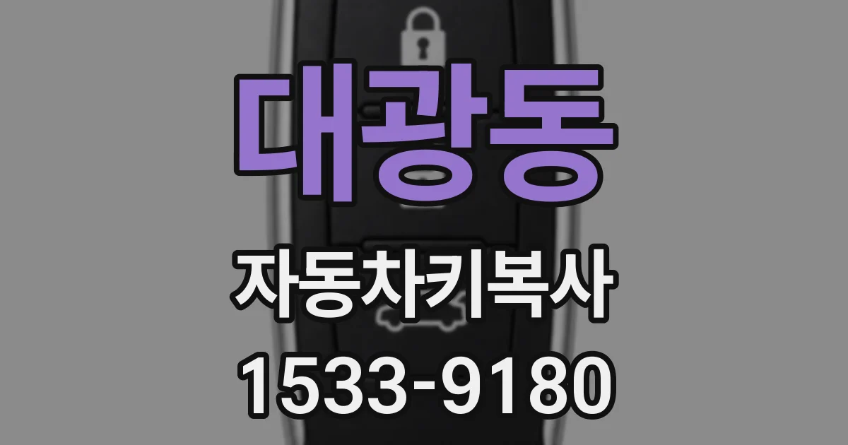 대광동 자동차키복사